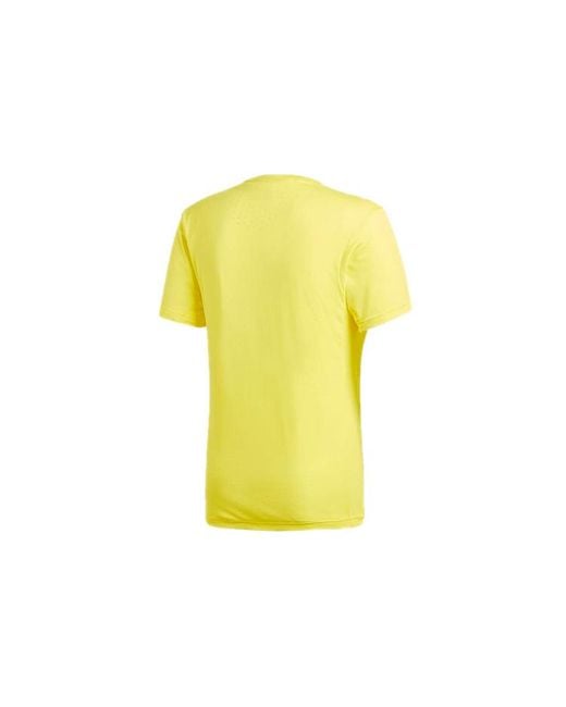 Adidas Yellow Training Sports Round Neck Short Sleeve for men