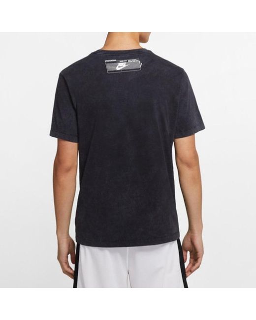 Nike Blue Basketball Printing Pattern Short Sleeve for men