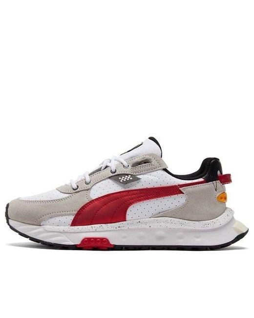 PUMA White Scuderia Ferrari X Wild Rider Rosso Corsa' for men