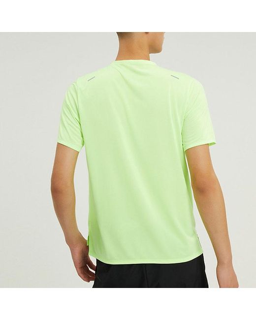 Nike Green Solid Color Reflective Logo Printing Round Neck Pullover Short Sleeve for men