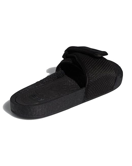 Adidas Black X Pharrell Williams Chancletas Hu Slides for men