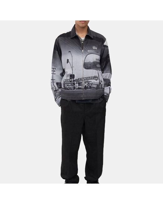 Stussy Blue Hopper Jacket for men