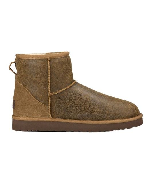 Ugg Brown Classic Mini Bomber Fleece Lined for men