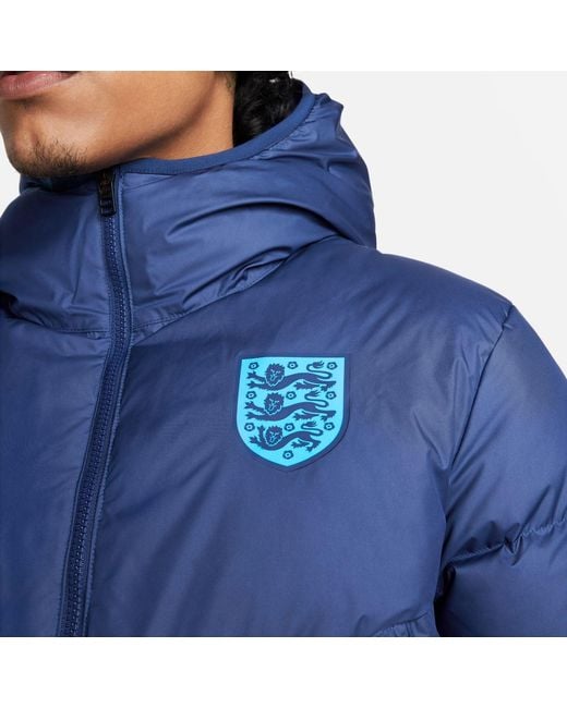 Nike Blue 2022-2023 England Strike Storm Down Jacket for men