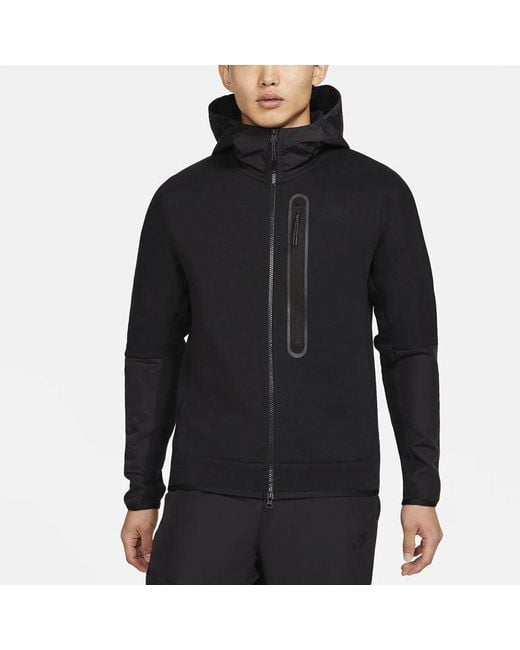 Nike Black Sports Casual Hooded Jacket For for men
