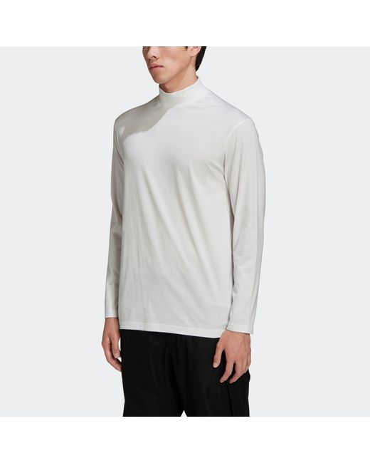 Adidas White Y-3 Solid Color Casual Long Sleeves for men