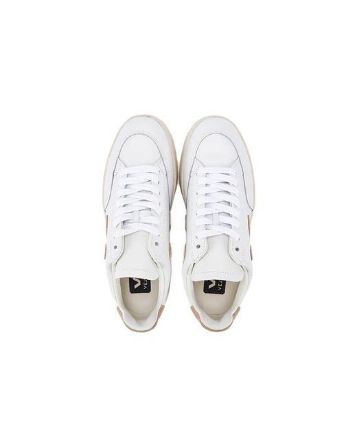 Veja White V-12 Leather 'Extra Dune'
