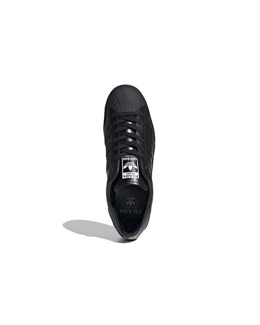 Adidas Black Superstar X Prada Shoes for men