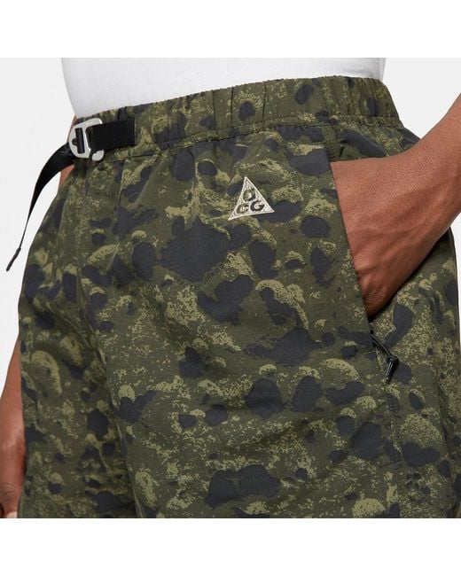Nike Green Acg All-over Print Trail Shorts for men