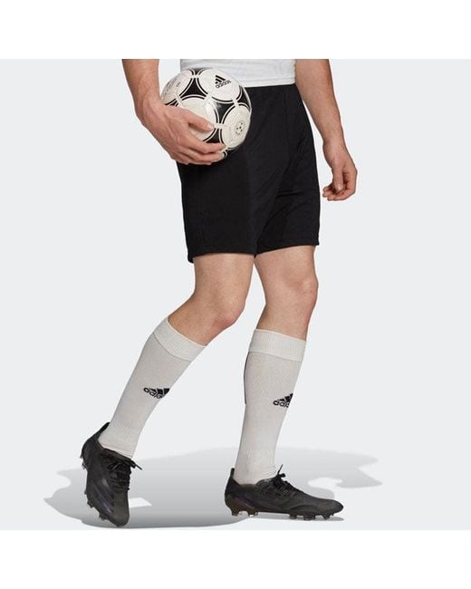 Adidas Black Solid Color Logo Printing Straight Casual Shorts for men