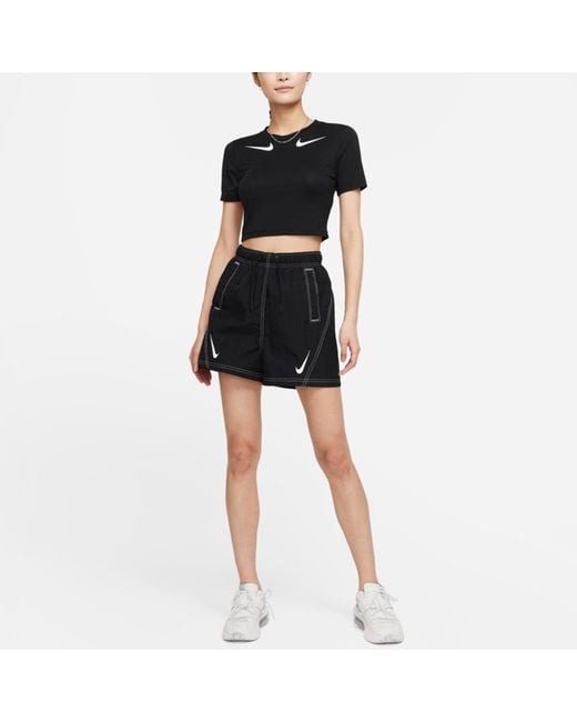 Nike Black (Wmns) As W Sportswear Rpl Swsh Wvn Gx Hr Sh