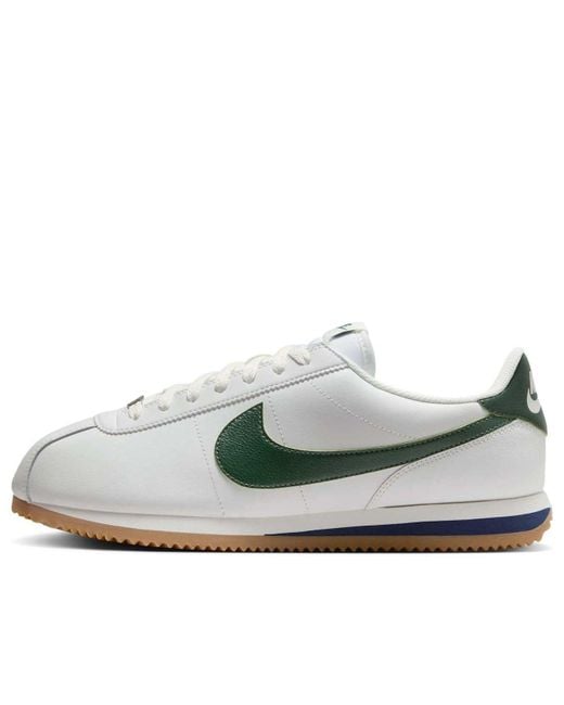 Nike White Cortez Leather 'Summit Fir' for men