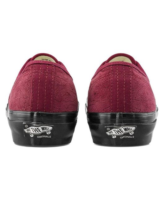 Vans Red Og Authentic Lx 'Velvet Emboidery for men