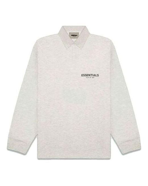 Fear Of God White Fw20 Long Sleeve Polo Shirt 'Oatmeal' for men