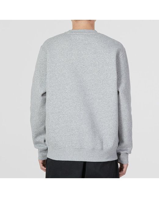 Nike Gray Club Fleece+ Brushed-Back Crew for men
