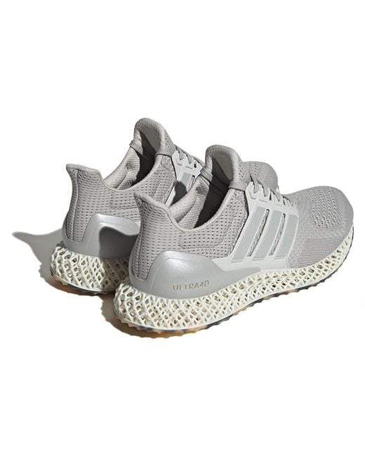 Adidas White Ultra 4D Running Shoes for men