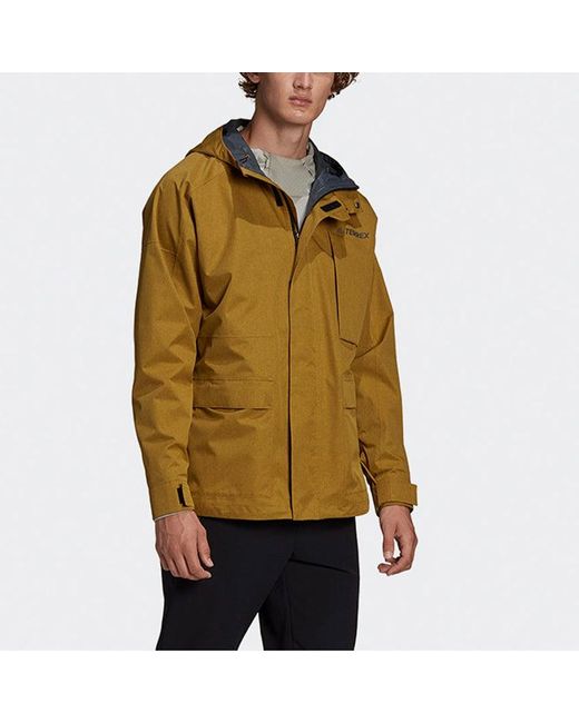 Adidas Green Xplr 2.5L R.R J Outdoor Windproof Reflective Logo Sports Hooded Jacket for men