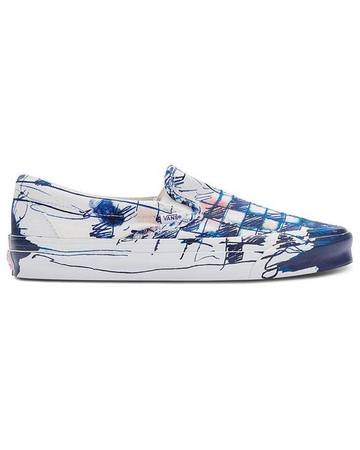 Vans Blue Connor Tingley X Og Classic Slip-On Lx 'Checkerboard for men