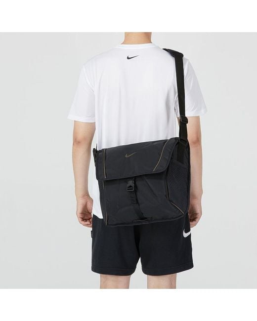 Nike Black Nsw Essentalsi Messenger Athleisure Casual Sports Shoulder Bag Messenger Bag