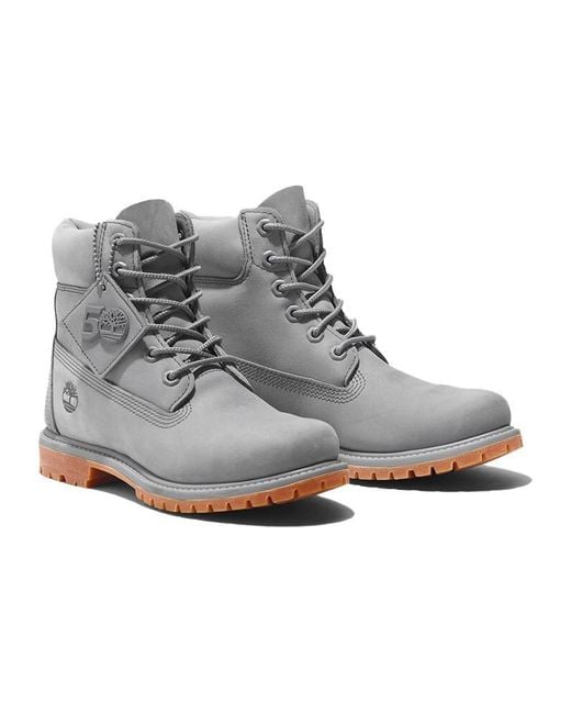 Timberland Gray (Wmns) 50Th Anniversary Edition 6 Inch Waterproof Boots 'Light Nubuck'