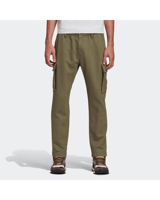 Adidas Green Originals X Human Made Crossover Embroidered Logo Multiple Pockets Sports Pants for men
