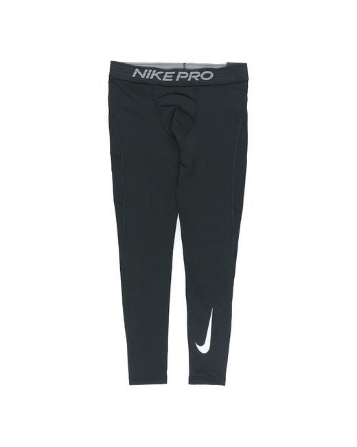 Nike Gray Pro Dri-Fit Sports Training Ribbed Leggings for men