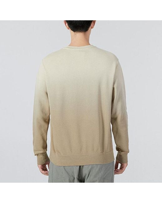 Nike Gray Gradient Loose Round Neck Pullover Long Sleeves Autumn Khaki for men