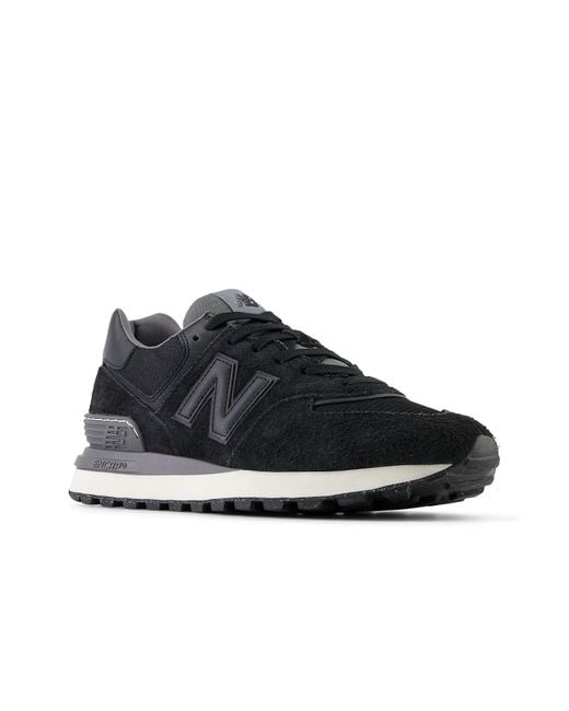 New Balance Black 574 Legacy Suede for men