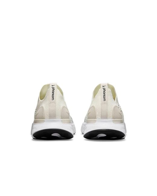 Nike White React Phantom Run Flyknit 2 Road Running Shoes for men