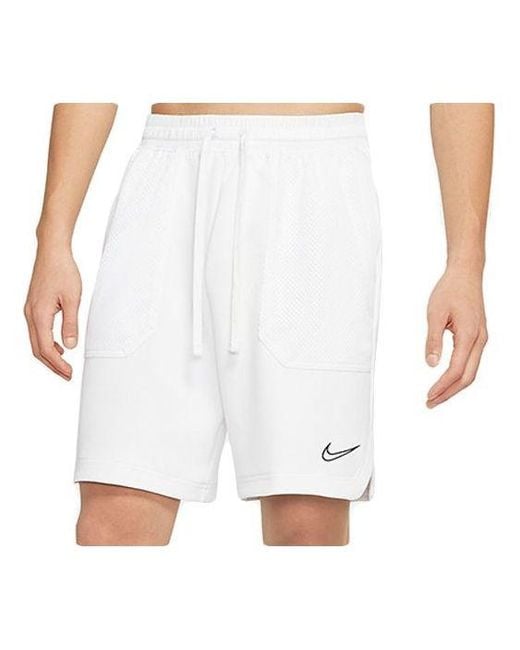 Nike White Therma Flex Exploration Basketball Shorts for men