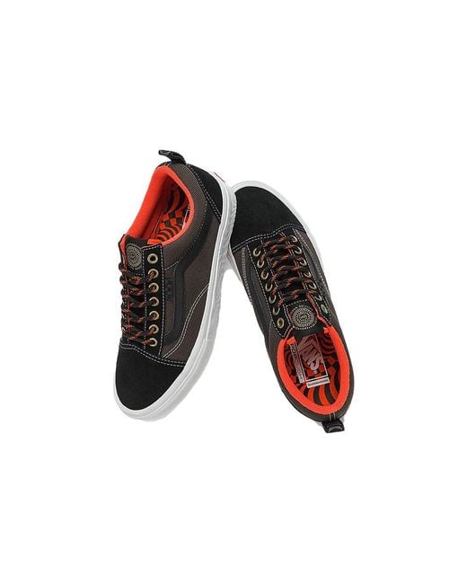 Vans Brown Old Skool X Spitfire Skate Shoes Flame' for men