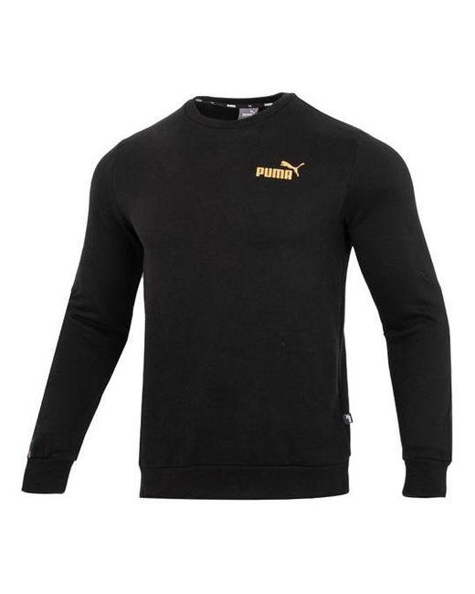 PUMA Black Ess Metallic Logo Sweater for men