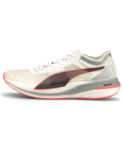 PUMA White Deviate Nitro Elite Lava Blast' for men