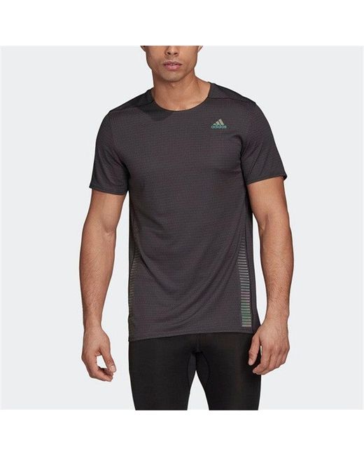 Adidas Black Premium Tee M Reflective Running Sports Short Sleeve for men