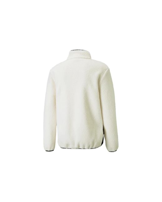 PUMA White Logo Clsx Sherpa Jacket for men
