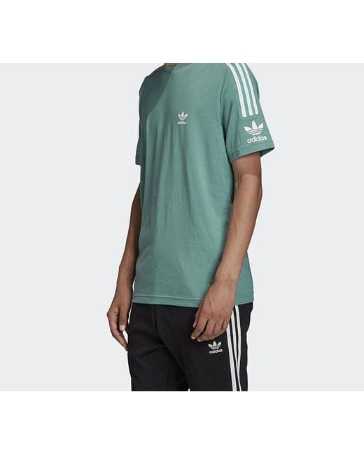Adidas Green Originals Classic Logo Short Sleeve for men