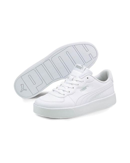 PUMA White Skye Clean Sneakers