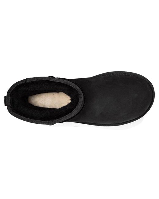 Ugg Black (Wmns) Classic Mini Leather Snow Boots