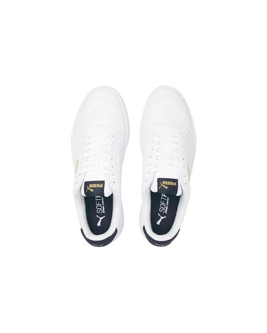 PUMA White Shuffle Perf Sneakers for men