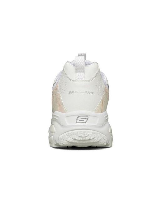 Skechers White (Wmns) D'Lites 1.0 Clunky Shoes