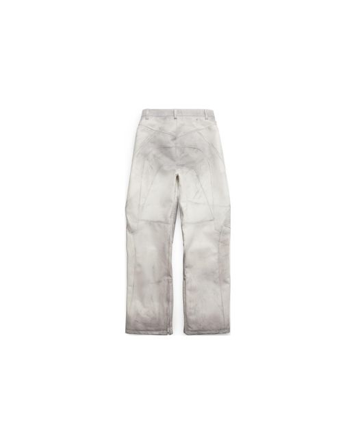 Balenciaga Gray Biker Baggy Pants for men