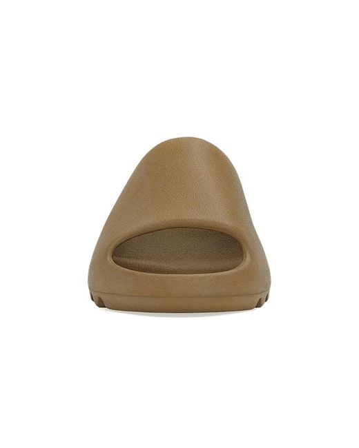 Adidas Brown Yeezy Slide 'Ochre' for men