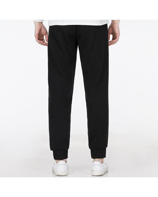 Adidas Black Sl Ft Tc Pt Logo Knit Sports Bundle Feet Long Pants/Trousers for men