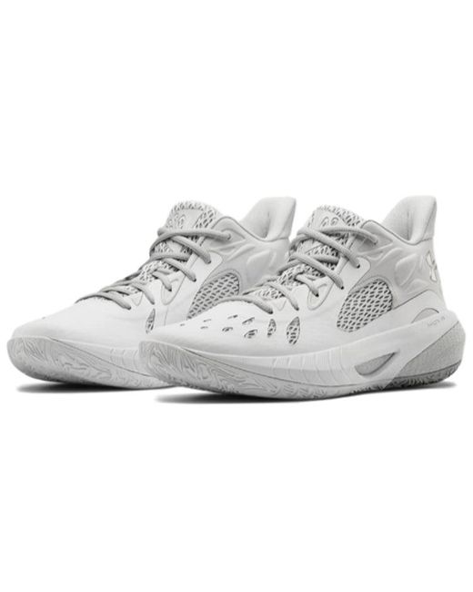 Under Armour White Hovr Havoc 3 Metallic' for men
