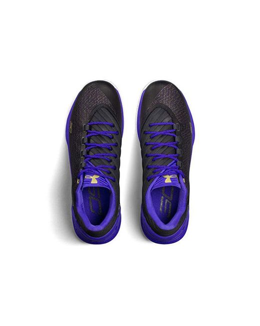 Under Armour Blue Curry 3 Low 'Anthracite' for men