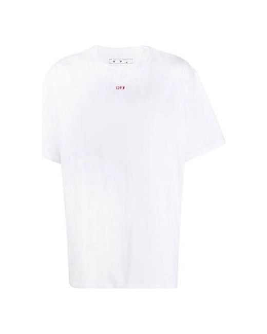 Off-White c/o Virgil Abloh White Stencil Arrows Printing Short Sleeve for men