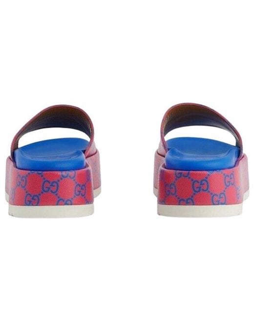 Gucci Pink (Wmns) Platform Slide Sandal 'Jumbo Gg -Fuchsia'