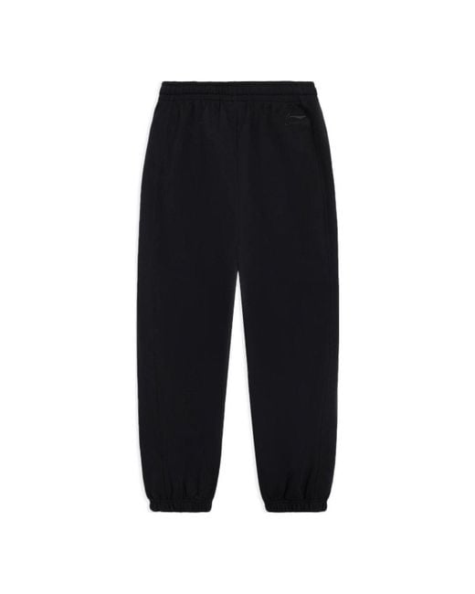 Li-ning Black Embroidered Logo joggers Sweatpants for men