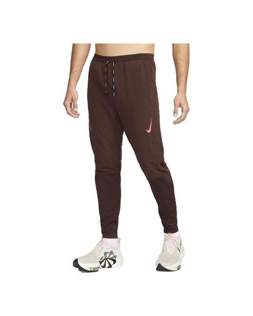 Nike Brown Dri-Fit Adv Aeroswift Racer Running Pants for men