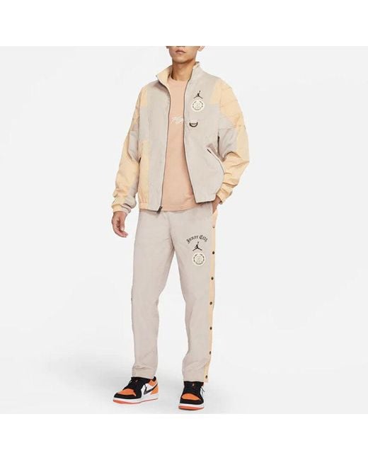 Nike Natural X Htg Crossover Contrast Color Stitching Logo Stand Collar Jacket Asia Edition for men